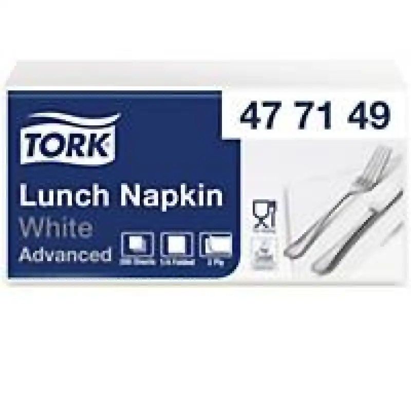 Produktbild 2: TORK Lunchservietten weiß, 2-lagig, 10 x 200 Stk, 1/4 Falz