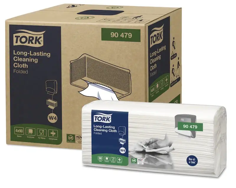 Produktbild 1: TORK Langlebige Reinigungstücher weiß, 4 x 90 Tücher