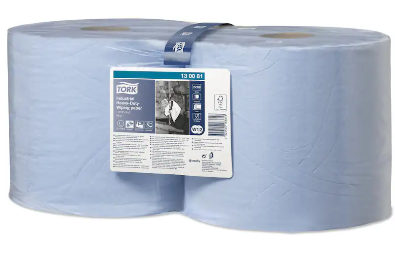 Produktbild 1: TORK Extra Starke Industrie-Papierwischtücher blau