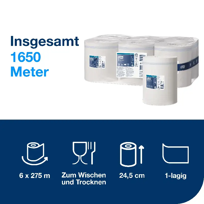 Produktbild 2: TORK Innanebarollungs Papierwischtücher M2 weiß