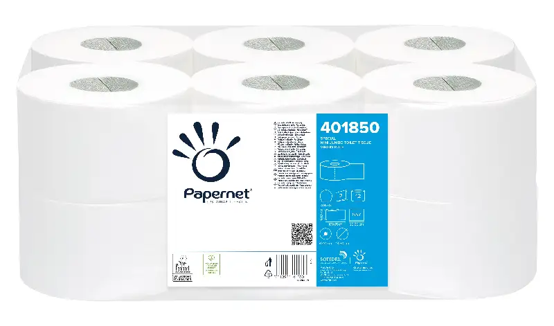 Produktbild 1: Mini Jumborollen Toilettenpapier 2-lagig weiß