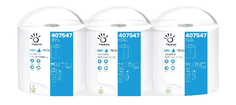 Produktbild 1: Papernet Industrieputzrolle weiß